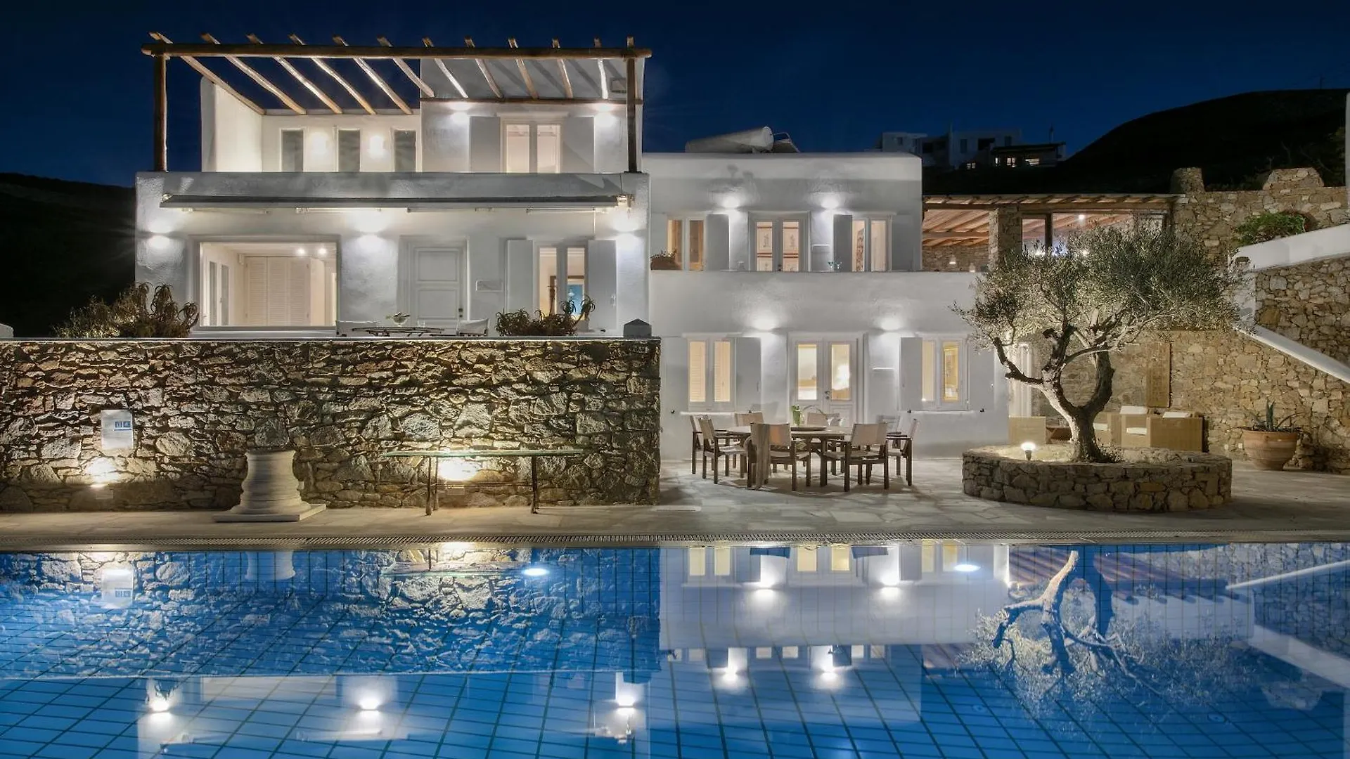 Villa Galaxy Ftelia Beach location